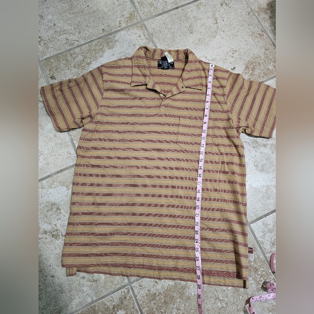 Abercrombie & Fitch Men’s XL Striped Polo Tan Cotton Y2K Preppy Retro Heritage - Picture 6 of 6